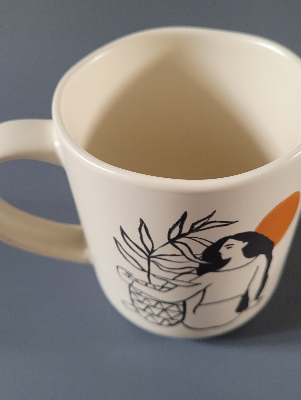 Opalhouse Plant Person coffee Mug Cream stonewear - Picture 3 of 5